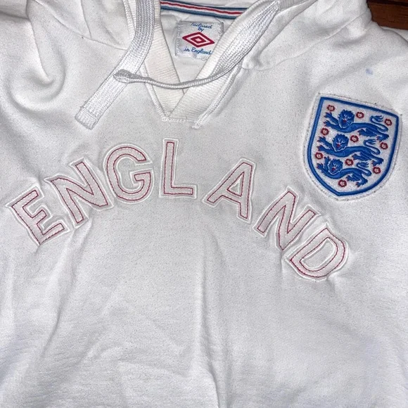 England National Football Team White Hoodie - Picture 7 of 10